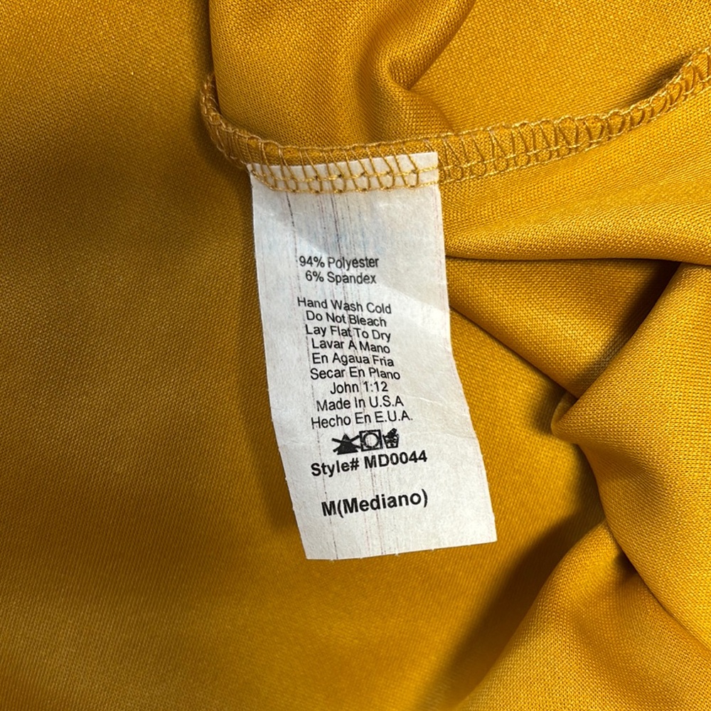 NEW Maternity Mustard Ruffle Dress - Picture 4 of 4